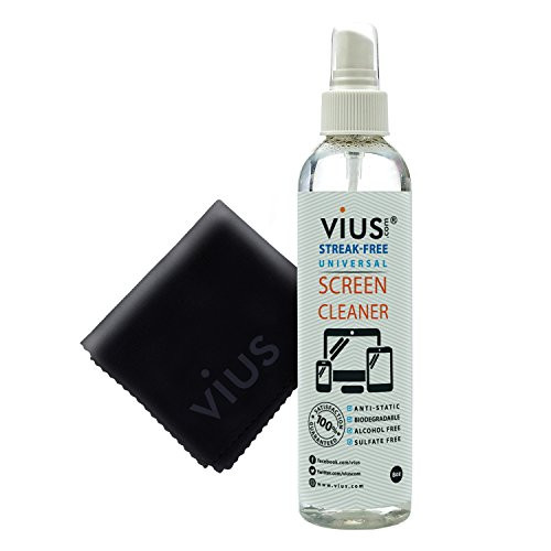 Screen Cleaner - vius Premium Screen Cleaner Spray for LCD LED TVs, Laptops, Tablets, Monitors, Phones, and Other Electronic Screens - Gently Cleans Fingerprints, Dust, Oil -8oz-