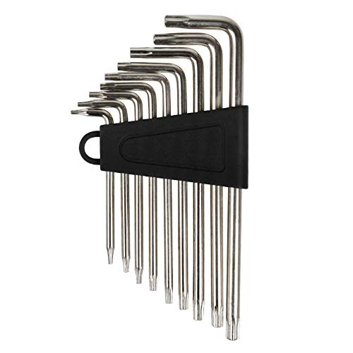 Andux Land Hex Key Long Arm Torx End Hexagonal L-Shape 9pcs/Set Metric NLJBS-05