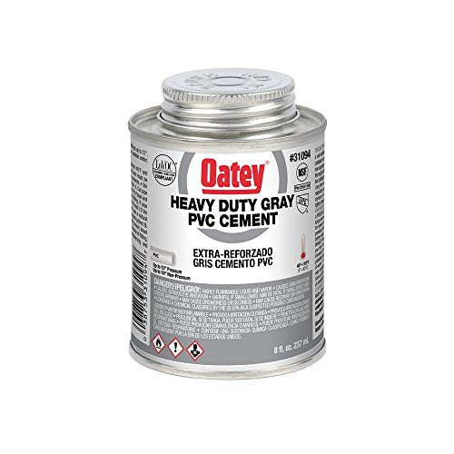 Oatey 31094 Heavy Duty Solvent Cement, 8 Oz, Can, Gray, Liquid