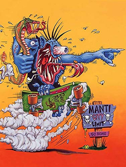 Anbiz Mani City, Rat Fink Monster, Ed Roth, Big Daddy, Daddy Roth, Metal Sign 8X12 Inches Garage Signs Anbiz Mani City, Rat Fink Monster, Ed Roth, Big Daddy, Daddy Roth, Metal Sign 8X12 Inches Garage Signs