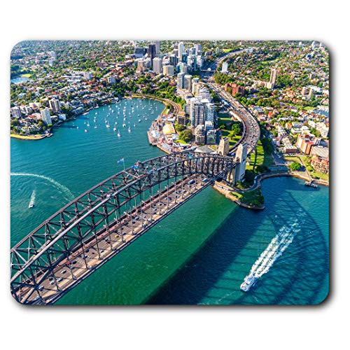 Comfortable Mouse Mat - Sydney Harbour Bridge Australia 23.5 x 19.6 cm -9.3 x 7.7 inches- for Computer  and  Laptop, Office, Gift, Non-Slip Base - RM16291