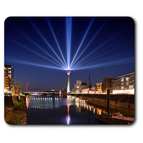 Comfortable Mouse Mat - Rhine Harbour Germany Travel 23.5 x 19.6 cm -9.3 x 7.7 inches- for Computer  and  Laptop, Office, Gift, Non-Slip Base - RM2153