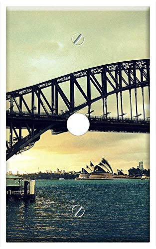 Single Hole Device Telephone/Cable Wall Plate Cover - Bridge Harbour Sydney Australia Icon Architecture