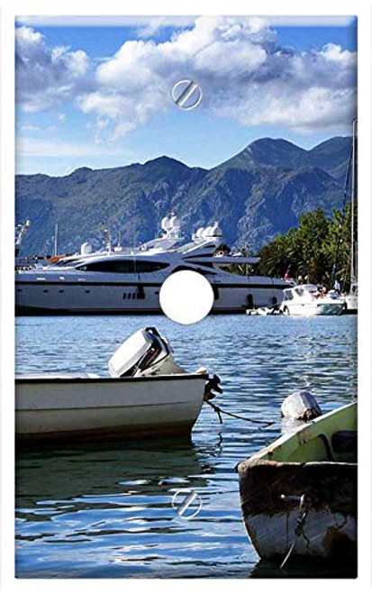 Single Hole Device Telephone/Cable Wall Plate Cover - Harbour Port Boats Boat Cruise Speedboat Small Single Hole Device Telephone/Cable Wall Plate Cover - Harbour Port Boats Boat Cruise Speedboat Small