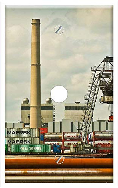 Single Hole Device Telephone/Cable Wall Plate Cover - Port Crane Harbour Crane Envelope Loading Crane Single Hole Device Telephone/Cable Wall Plate Cover - Port Crane Harbour Crane Envelope Loading Crane