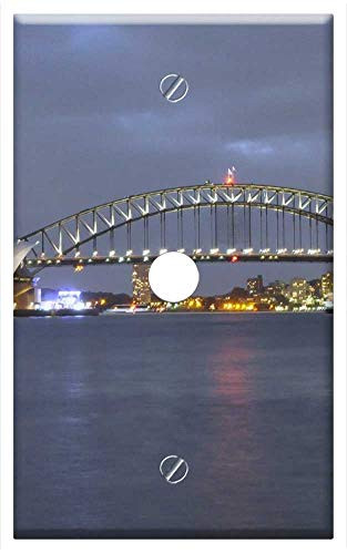 Single Hole Device Telephone/Cable Wall Plate Cover - Sydney Harbour Bridge Opera House Australia Bridge