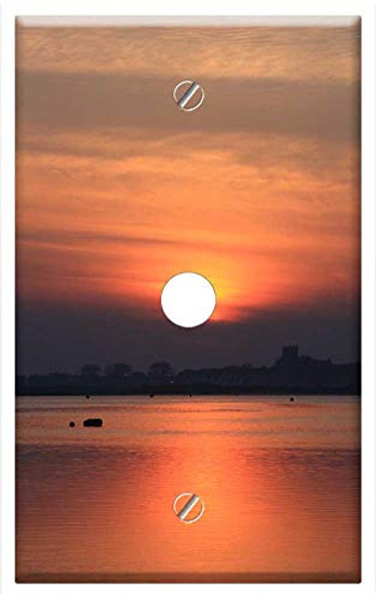 Single Hole Device Telephone/Cable Wall Plate Cover - Christchurch Dorset Sunset Harbour Boats Peaceful Single Hole Device Telephone/Cable Wall Plate Cover - Christchurch Dorset Sunset Harbour Boats Peaceful