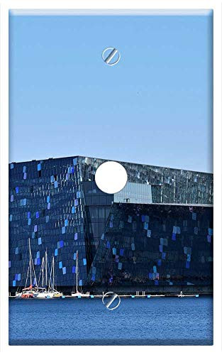 Single Hole Device Telephone/Cable Wall Plate Cover - Harpa Reykjavik Harbour Iceland Architecture Urban