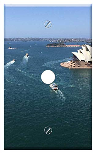 Single Hole Device Telephone/Cable Wall Plate Cover - Sydney Harbor Opera House Bridge Australia Harbour