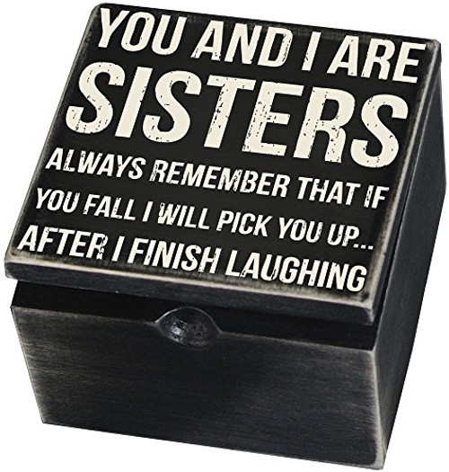 Primitives by Kathy Classic Hinged Box 4 x 4 x 2.75-Inches Sisters Always