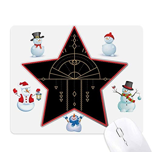 Totem Pattern Geometry Fan Alien mas Snowman Family Star Mouse Pad