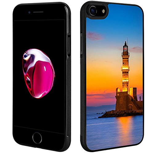 iPhone 8 Case,Wonderful Sunset at Chania Old Harbour Design Slim Anti-Scratch Shockproof TPU Back Protective Cover Case for iPhone 8 4.7 Inch