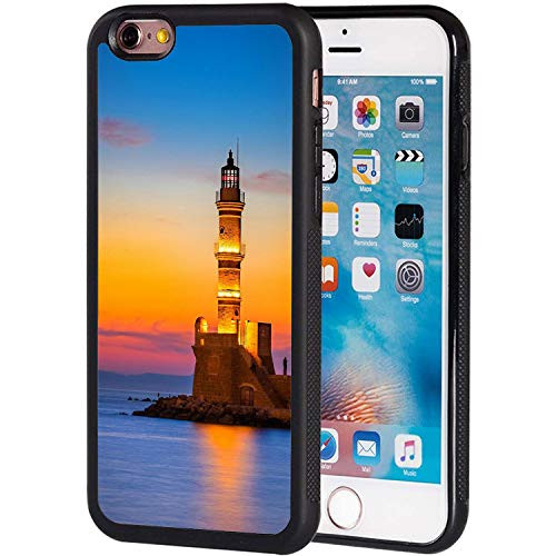 iPhone 6 Plus Case,iPhone 6S Plus Case,Wonderful Sunset at Chania Old Harbour Design Slim Anti-Scratch Shockproof TPU Back Protective Cover Case for iPhone 6 Plus /6S Plus -5.5"-