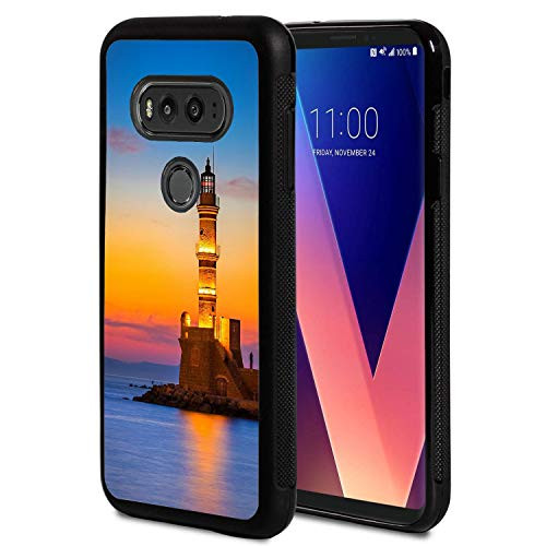 Compatible with LG Q8 2017 Case,Wonderful Sunset at Chania Old Harbour Design Slim Anti-Scratch Shockproof TPU Back Protective Cover Case for LG Q8 2017 5.2"