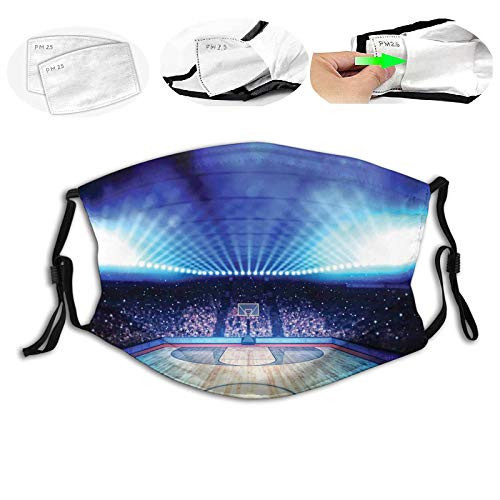Comfortable Windproof mask,Basketball Arena Court with Fans and Flashlights Competition Theme Game Excitement Print?Printed Facial decorations for adult Comfortable Windproof mask,Basketball Arena Court with Fans and Flashlights Competition Theme Game Excitement Print?Printed Facial decorations for adult