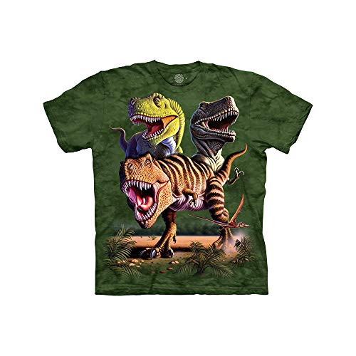 The Mountain unisex child Rex Collage T Shirt, Green, Medium US The Mountain unisex child Rex Collage T Shirt, Green, Medium US