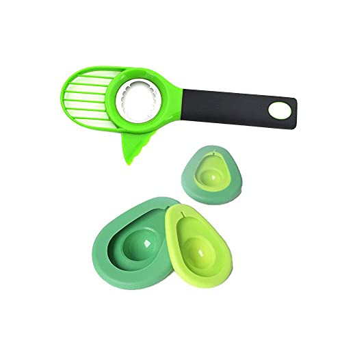 Avocado Slicer - 3 in 1 Avocado Tool and Avocado Saver, Avocado Cutter with Grip Handle and Avocado Keeper, Multifunctional Avocado Knife, Works as Pitter and Cutter Suitable for Fruit