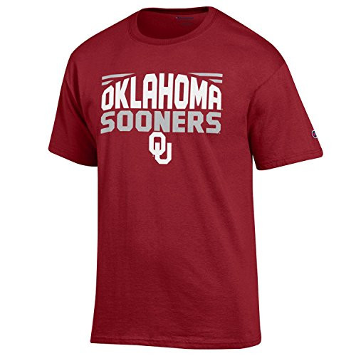 NCAA Champion Men's Push Ahead Short sleeve T-Shirt Oklahoma Sooners Small