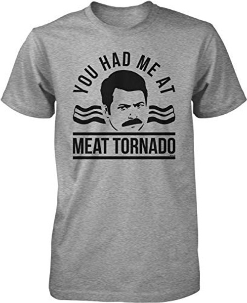 NOFO Clothing Co You had me at Meat Tornado Men's T-Shirt, M LtGray NOFO Clothing Co You had me at Meat Tornado Men's T-Shirt, M LtGray