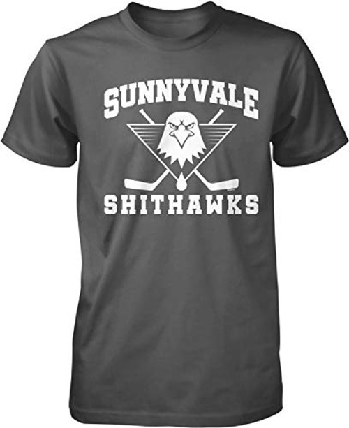 NOFO Clothing Co Sunnyvale Shithawks Men's T-Shirt, L Char NOFO Clothing Co Sunnyvale Shithawks Men's T-Shirt, L Char