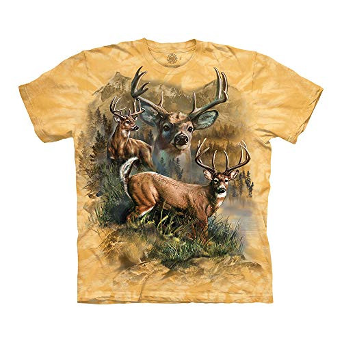 The Mountain Deer Collage Adult T-Shirt, Yellow, Small The Mountain Deer Collage Adult T-Shirt, Yellow, Small