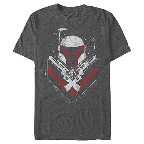 Men's Star Wars Boba Fett No Threats Only Promises T-Shirt - Charcoal Heather - Large