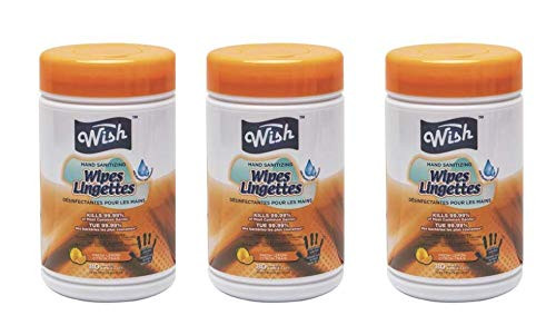 Wish Hand Sanitizing Wipes Can Kills 99.99 percent of Most Common Germs 80 Count Lemon Scent Wish Hand Sanitizing Wipes Can Kills 99.99 percent of Most Common Germs 80 Count Lemon Scent