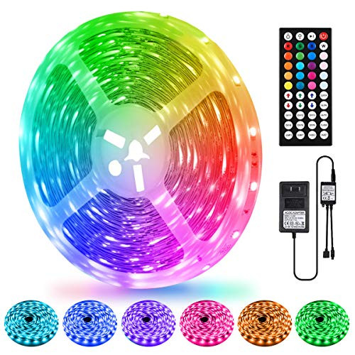 LED Strip Lights 50ft, 5050 RGB Color Changing Led Light Strips, Led Lights for Bedroom, Kitchen, Home Decoration-1 Roll 50ft-