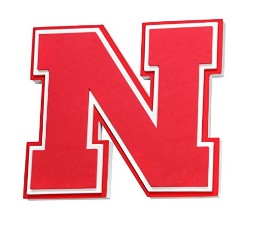NFL Nebraska 3D Foam Wall Sign, One Size, Black