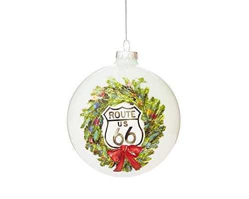 'Route 66' Jumbo Glass Ball Ornament