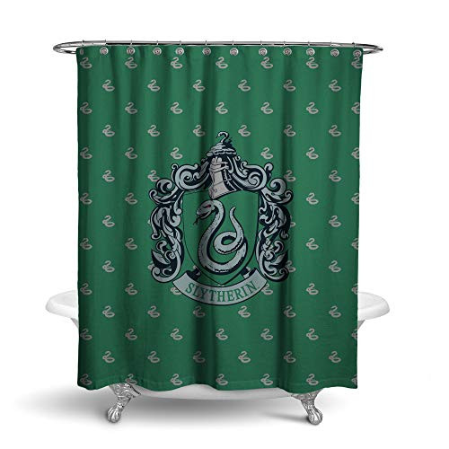 Robe Factory Harry Potter Slytherin Shower Curtain House Bathroom Decor with Hook Rings