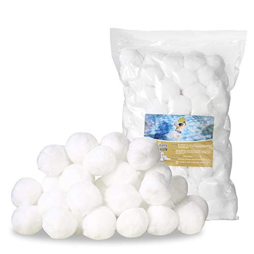 Yuemoon Filter Sand Replacement, Pool Filter Balls 1.5 lbs, Eco-Friendly Fiber Filter Media for Swimming Pool Sand Filters -Equals 50 lb Pool Filter Sand-