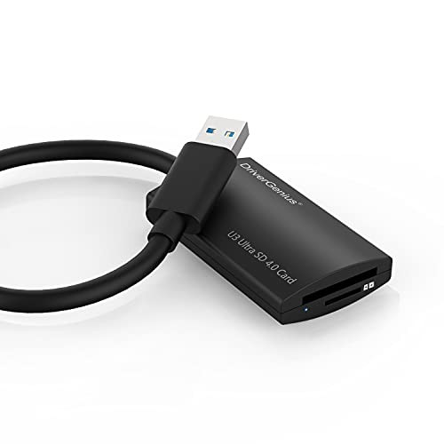 V.TOP UHS-II Dual-Slot USB 3.0 Memory Card Reader/Writer for Photographers and Videographers -SDXC, SDHC, Micro SD, Black-