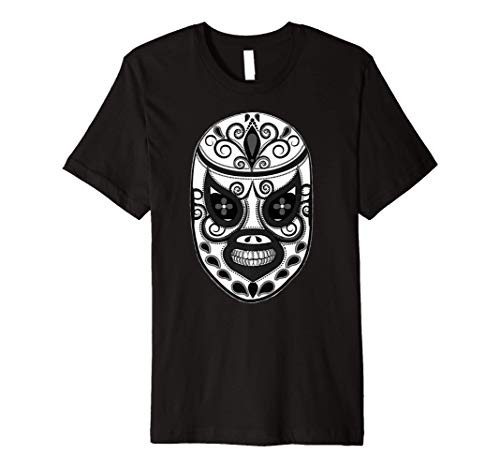 Feel-Ink Lucha Libre El Santo Dia De Muertos T-shirt