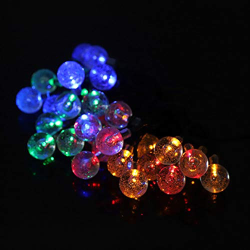 Yuehuam Globe String Lights Solar Powered 30LED 21.3ft Outdoor Solar Waterproof Crystal Balls Fairy String Lights for Home Garden Yard Party Lamp Decor -Colorful- Yuehuam Globe String Lights Solar Powered 30LED 21.3ft Outdoor Solar Waterproof Crystal Balls Fairy String Lights for Home Garden Yard Party Lamp Decor -Colorful-