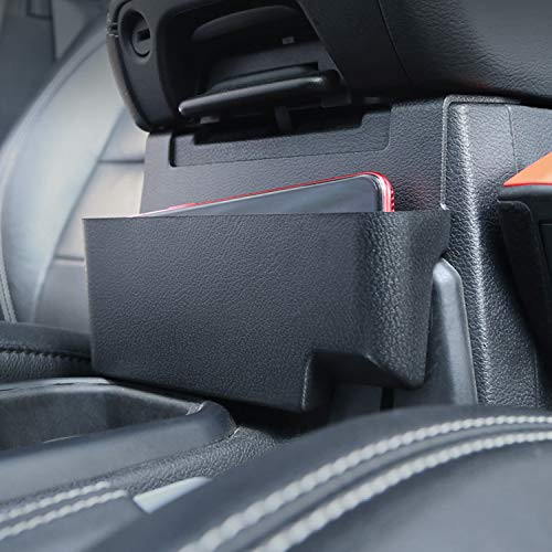 YOCTM Front Armrest Box Hanging Organizer Tray For 2018 2019 2020 2021 2022 Jeep Wrangler JL JLU Rubicon Sport Sahara JT Gladiator Interior Storage Accessories Black -With Rubber Mat-