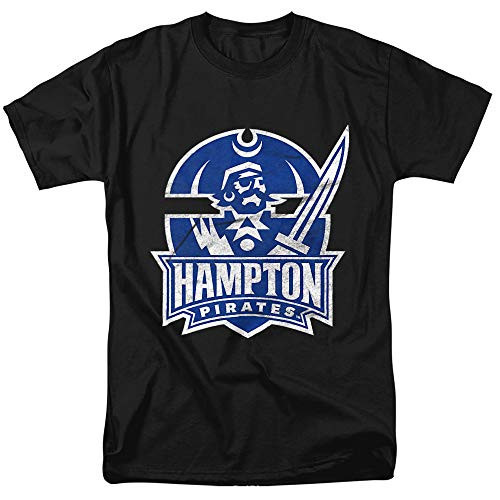 Hampton University Official Distressed Primary Unisex Adult T Shirt, Black, Medium Hampton University Official Distressed Primary Unisex Adult T Shirt, Black, Medium