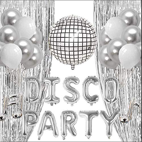 Geloar Disco Party Decorations, Disco Party Balloons Banner Lets Boogie Disco Fever Party Decoration 70s Disco 1980s Saturday Night Fever Disco Ball Dance Birthday Party Supplies -Silver, Dicso Party- Geloar Disco Party Decorations, Disco Party Balloons Banner Lets Boogie Disco Fever Party Decoration 70s Disco 1980s Saturday Night Fever Disco Ball Dance Birthday Party Supplies -Silver, Dicso Party-