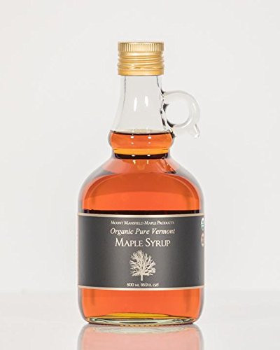 Mansfield Maple Certified Organic Pure Vermont Maple Syrup Golden Delicate -Vermont Fancy-, 500ml Glass Bottle