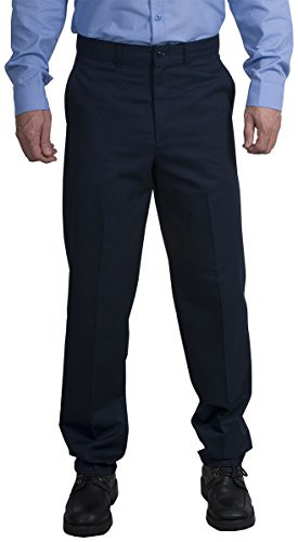 Red Kap Men's Stain Resistant, Flat Front Work Pants, Navy, 38L x 34W