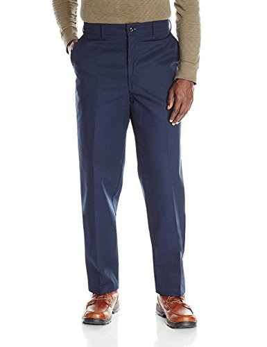 Red Kap Men's Stain Resistant, Flat Front Work Pants, Navy, 52W x 32L
