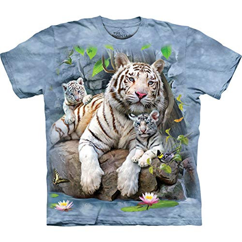 The Mountain White Tigers Of Bengal Adult T-Shirt, Blue, Small The Mountain White Tigers Of Bengal Adult T-Shirt, Blue, Small