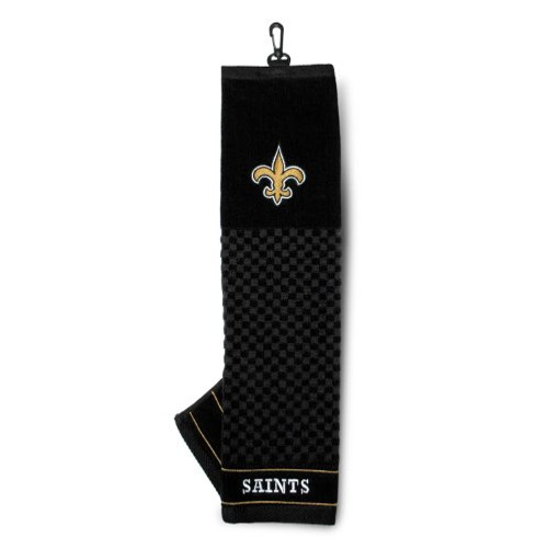 TEAM GOLF NFL New Orleans Saints Embroidered Golf Towel, Checkered Scrubber Design, Embroidered Logo, multi team color, one size -31810- TEAM GOLF NFL New Orleans Saints Embroidered Golf Towel, Checkered Scrubber Design, Embroidered Logo, multi team color, one size -31810-
