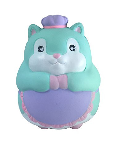 YOLANDA Squishy Stress Toys Squishy Slow Rising Squishies Cute Baby Hamster Squishy Scented Kawaii Toy 5" Green 1pcs