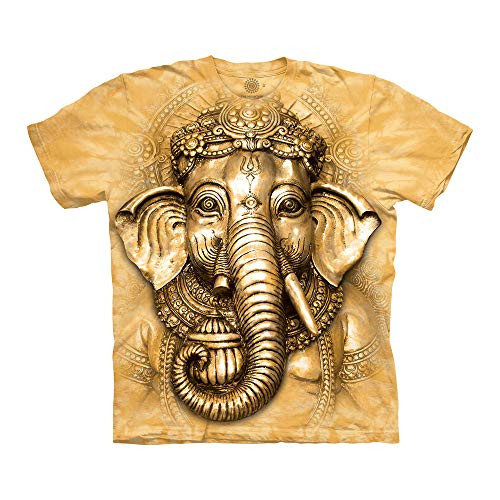 The Mountain Big Face Ganesh Adult T-Shirt, Yellow, Medium The Mountain Big Face Ganesh Adult T-Shirt, Yellow, Medium