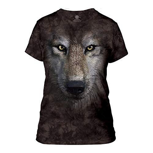 The Mountain Women's Wolf Face Apparel, Black, Large