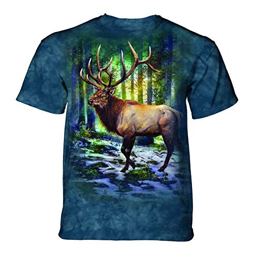 The Mountain Unisex-Adult's Sunlit Elk, Blue, XL
