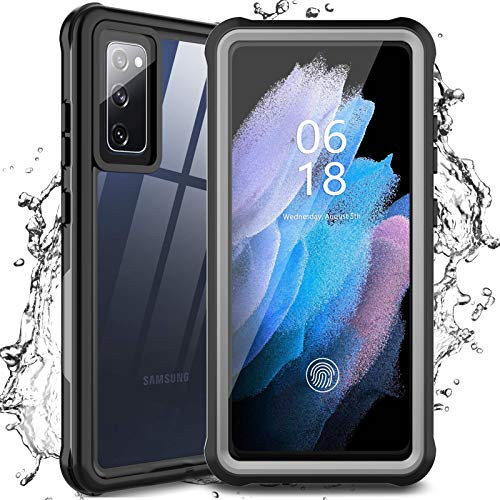 Nineasy for Samsung Galaxy S20 FE 5G Case, IP68 Waterproof Dustproof Case with Built-in Screen Protector, Full Body Heavy Duty Shockproof Protective Clear Cover for Galaxy S20 FE 6.5Inch
