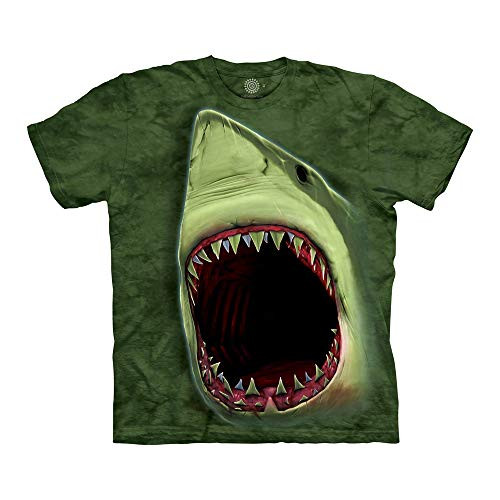 The Mountain Shark Bite Adult T-Shirt, Green, Medium The Mountain Shark Bite Adult T-Shirt, Green, Medium