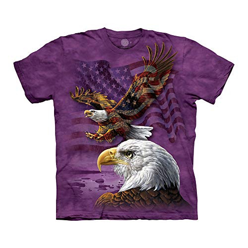 The Mountain Unisex-Adult's Eagle Flag Collage, Purple, Large The Mountain Unisex-Adult's Eagle Flag Collage, Purple, Large